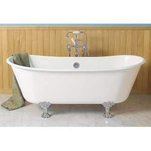   Clawfoot Tub 860_860_5C BISCUIT Chrome Missy Feet