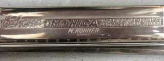 antique PROFESSIONAL HOHNER HARMONICA w/ORIG BOX 64chr  