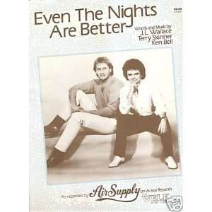 Sheet Music Air Supply Even The Nights Are Better 87 