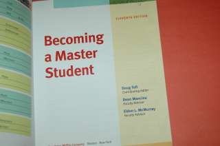 Becoming A Master Student. 11th 11e Edition Dave Ellis  