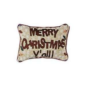  Set of 2 Merry Christmas Yall Decorative Holiday Throw 