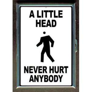  LITTLE HEAD NEVER HURT ANYBODY ID Holder, Cigarette Case 