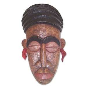  Ashanti wood mask, Queen and Warrior