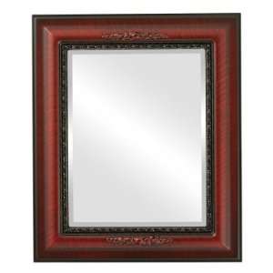  Boston Rectangle in Vintage Cherry Mirror and Frame