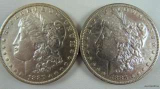 United States Silver Dollar Morgan US Coin 1887 O and 1888 S LOT TWO 