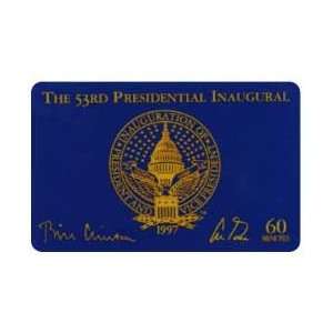  Collectible Phone Card 60m 53rd Presidential Inaugural 