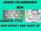 NEW BARE KUBOTA 1702 DIESEL CYLINDER HEAD & GASKETS