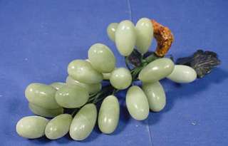 Vintage Oriental Green Jade Grape Cluster  