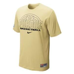   Boilermakers Nike 2011 2012 Gold Official Basketball Practice T Shirt
