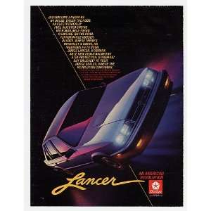  1985 Dodge Lancer ES Print Ad (6549)