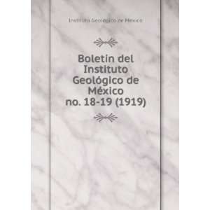   ©xico. no. 18 19 (1919) Instituto GeolÃ³gico de MÃ©xico Books