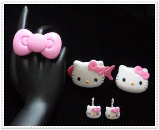 BIG HELLO KITTY Ring,Hair Clip,Earring,brooches EMO R2  