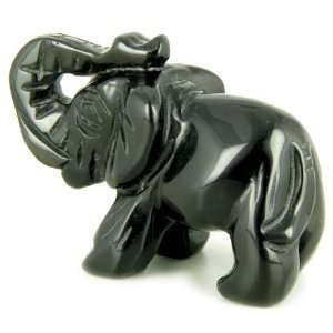  Spiritual Protection Talisman Black Onyx Elephant Gem 