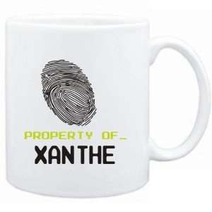 Mug White  Property of _ Xanthe   Fingerprint  Female Names  