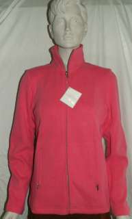 NWT LADY HATHAWAY Soft, Full Zip Jacket, Zip Pockets RED or PINK Small 