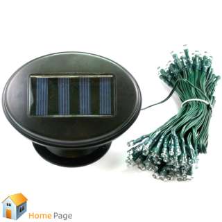 100 Color LED Solar Powered Outdoor Home Garden Path String Light Lamp 