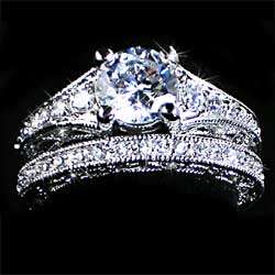 GORGEOUS GORGEOUS Wedding Set Round Brilliant Cut CZ wedding set is 