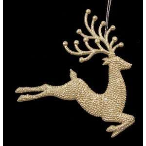  Seasons of Elegance Gold Glitter Jumping Reindeer 