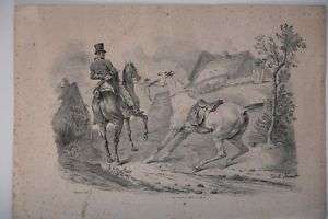   , HORSE in Landscape Plate  signet Carle Vernet (1758 1836)  