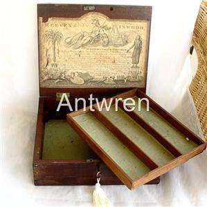 1780 very RARE REEVES + INWOOD INLAID WATERCOLOUR ARTISTS PAINT BOX 