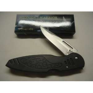  Midnight Warrior Pocket Knife 4 1/2 