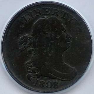 1808/7 Half Cent With Fine Details, PCGS  