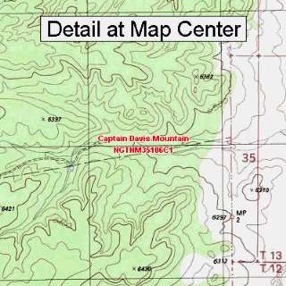 USGS Topographic Quadrangle Map   Captain Davis Mountain, New Mexico 