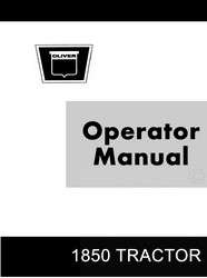 Oliver 1850 Gas Diesel Tractor Operators Manual OL  