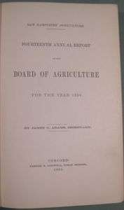 New Hampshire, 1884 Agricultural Report  