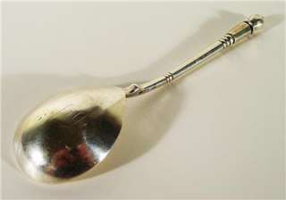 1893 Antique Large Russian Sterling Imperial Silver Spoon, 84  