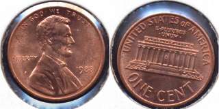 1988 Reverse 1989 Lincoln Cent (RDV 006)   RARE & CHOICE, NO DOG 