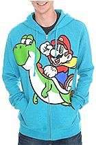 NWT Super Mario Green Yoshi Zipper Sweatshirt Hoodie  