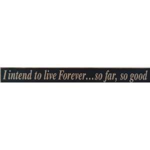  I Intend To Live Forever, So Far So Good 