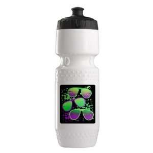   Water Bottle White Blk 80s Sunglasses (Fashion Music Songs Clothes