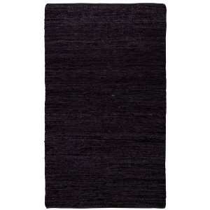  Zions View Onyx Recycled Leather Cotton Rug 7.00 x 9.00 