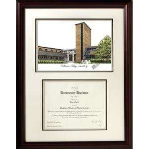  Bellarmine College Graduate Framed Lithograph w/ Diploma 