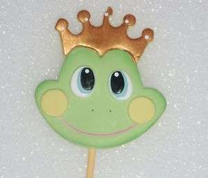 THE PRINCESS FROG CENTERPIECE PICKS DIAPER CUPCAKES BABY SHOWER GIFT 