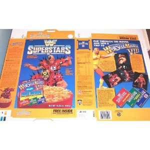  1991 Ralston WWF Superstars Cereal Box unused factory Flat 