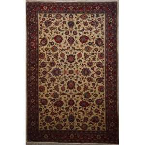    4x6 Hand Knotted ISFAHAN Persian Rug   48x67