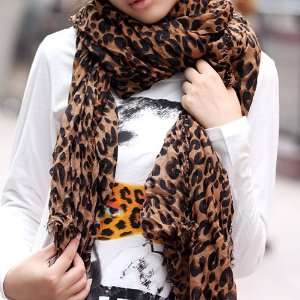   Elegant Fashion and High Quality Leopard Shawl Scarf Wrap for Women