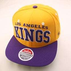 LOS ANGELES KINGS NHL SNAPBACK HAT CAP SUPERSTAR GOLD/PURPLE  