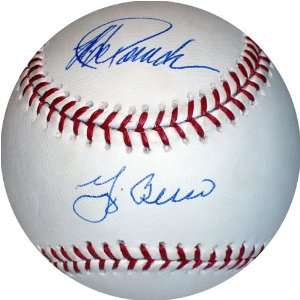  Yogi Berra & Jorge Posada Dual Autographed Baseball 