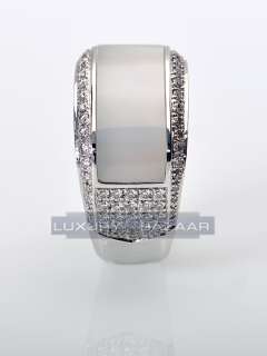 Di Modolo 18K WG Micro Pave Diamond Mother Pearl Ring  