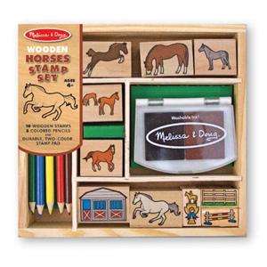 MELISSA & DOUG #2410 Horses Stamp Set NEW IN BOX  