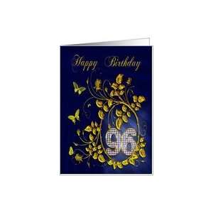  96th Birthday party with golden butterflies Card Toys 