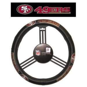  FMD98105   Steering Wheel Cover Leather   NFL Football 