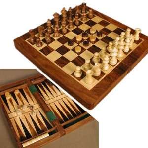   Wood Folding 3 in 1 Combo Chess, Checkers, Backgammon Toys & Games
