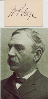 SIGNED William Pierce Frye, Maine Senator Autograph  