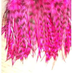  Pink Grizzly Feather Hair Extensions Beauty