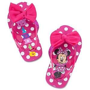   Mouse Sz 11 / 12 Toddler Flip Flops Sandals Shoes Pink Bow Club House